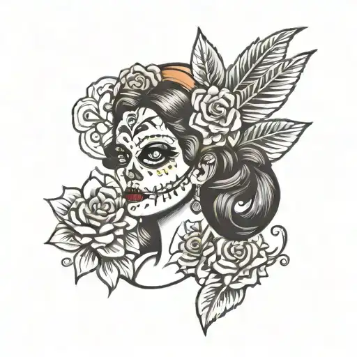 Mexican Day Of The Dead Girl