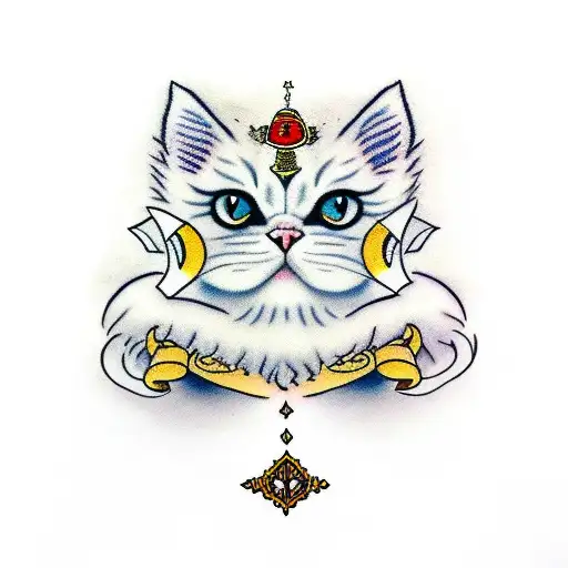 White Persian Cat With Beer