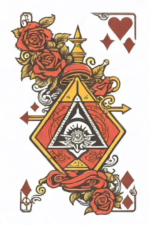 Bill Cipher Gravity Falls Holding Ace Playing Card