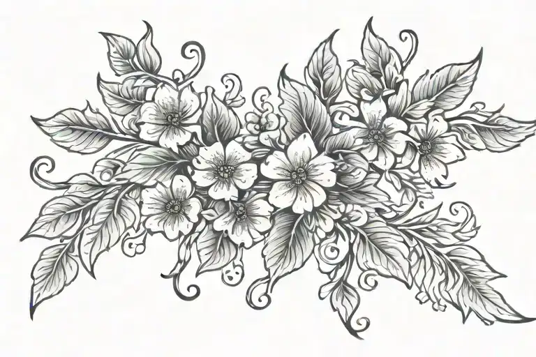 Vine With Flowers Collarbone