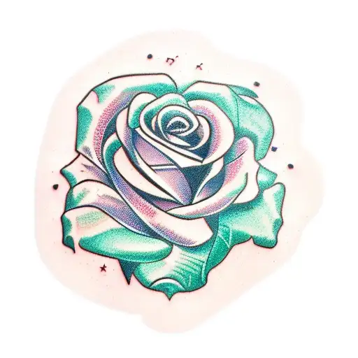 Red Rose Green Schnee