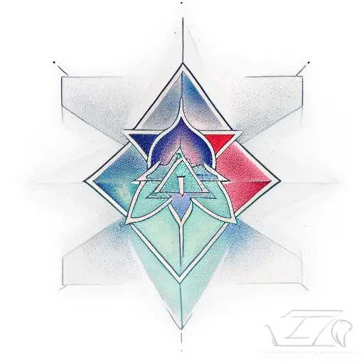 Triangle And Star Shape Combined