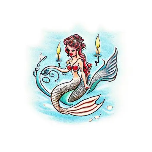 Mermaid With Candle