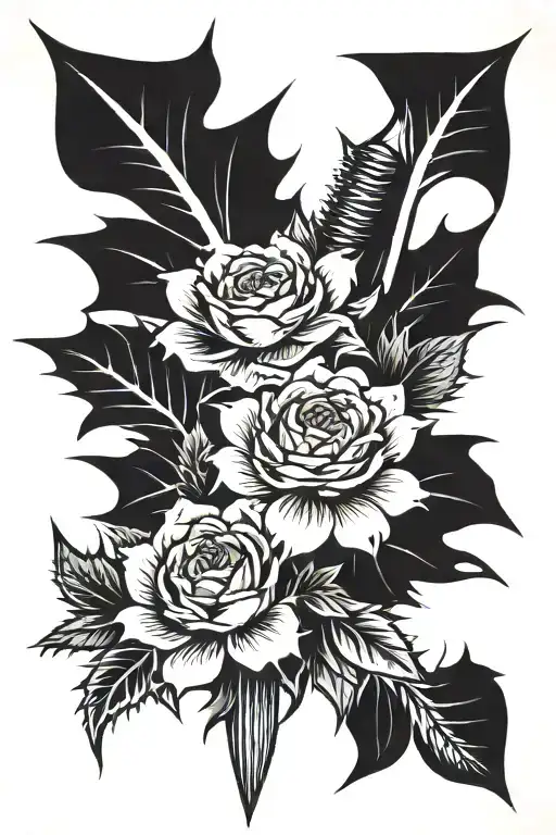 Dagger And Thistle Flowers Blending