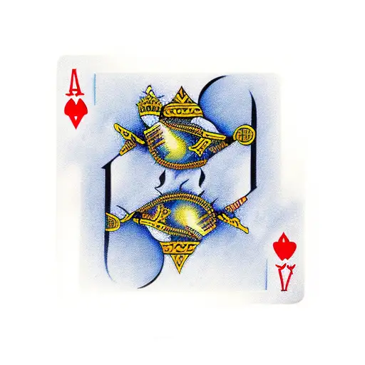Flaming Ace Of Spades Playing Card