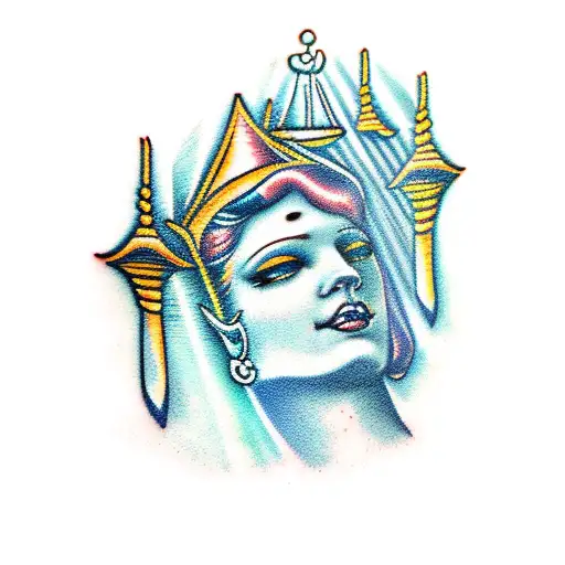 Lady Justice With Sun Rays