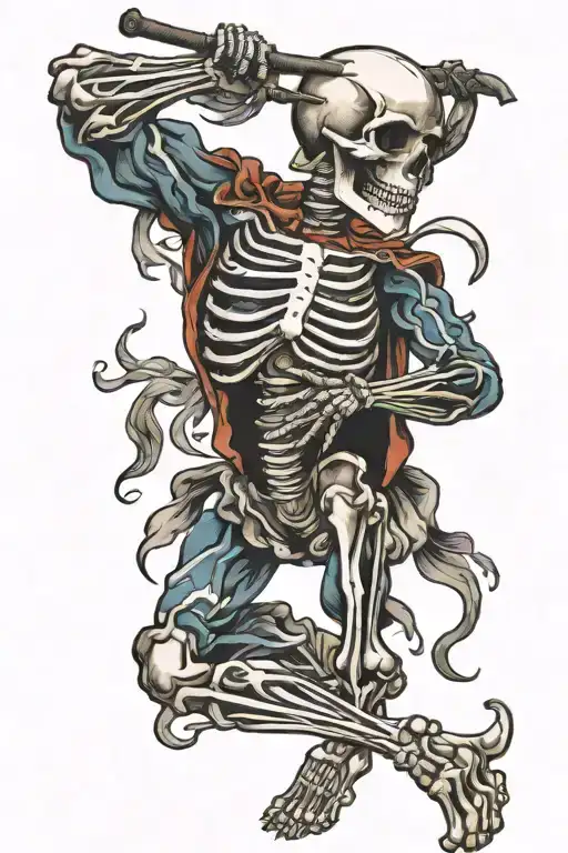 Skeleton Grappling With Other Skeleton