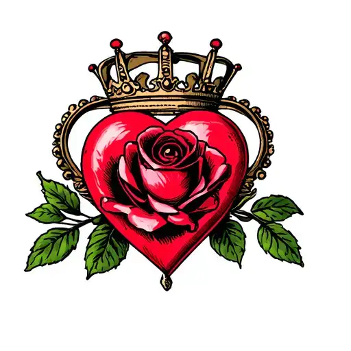 Heart Crown Rose