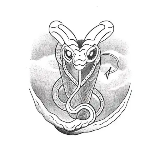 Snake Sleeve Shoulder Snake Head On Lower Side Of The Neck