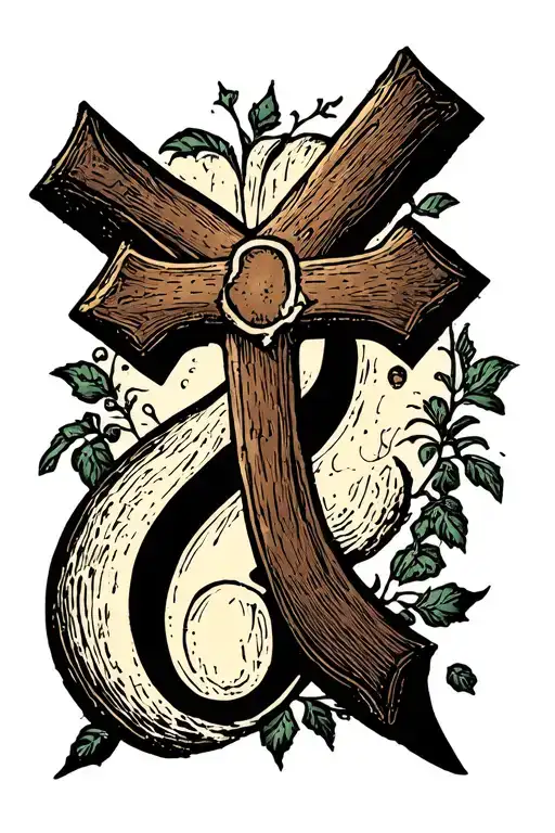 Cross With Semicolon Incorporated Within