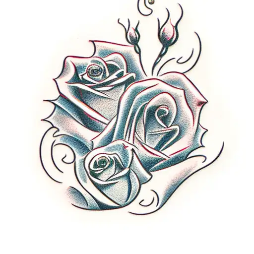 Roses And Money Dripping Blood