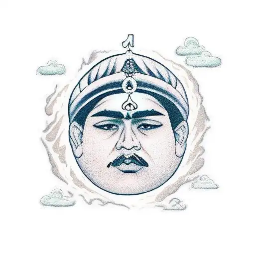 A Majestic Cholas King Surrounded By A Serene Mountain Landscape