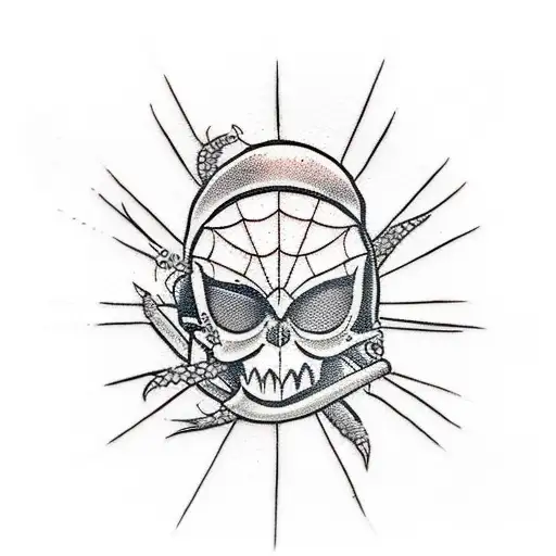 A Balisong Slitting A Spider Web