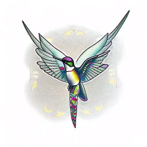 Infinity Symbol Hummingbird Flower