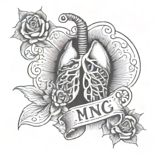 Lung Cancer Mom Tattoo Design