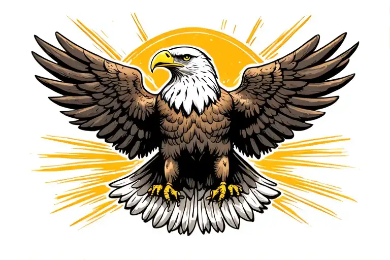 Eagle With Wings Spread Wide