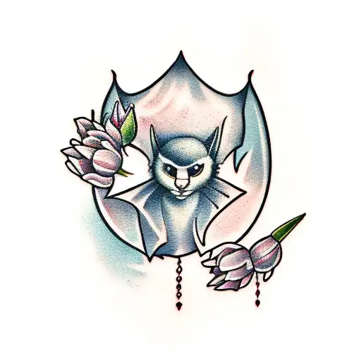Bat And Tulips