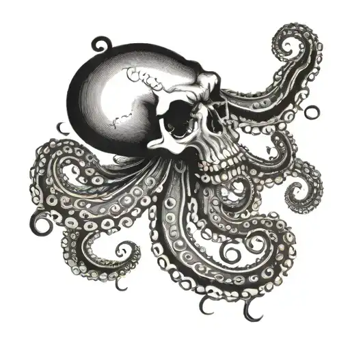 Octopus With A Skull