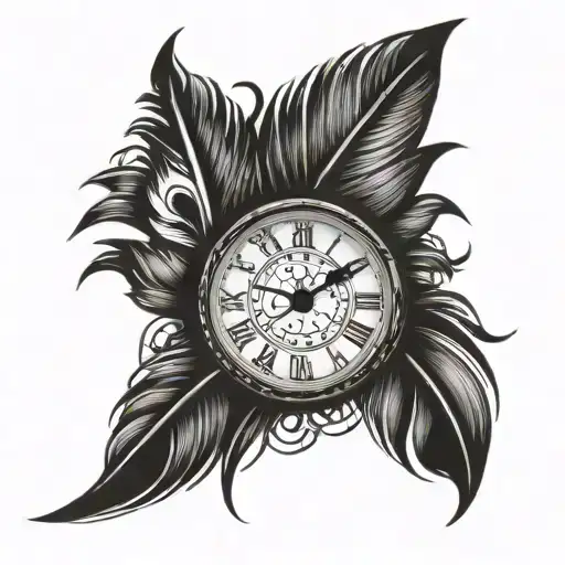 Feather And Clock