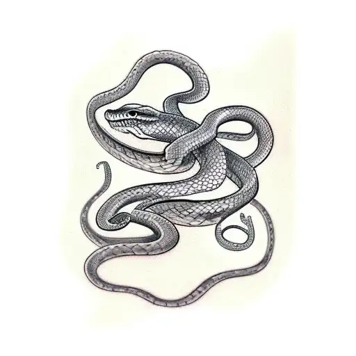 A Snake And Vines Tattoo To Wrap Around Upper Thigh