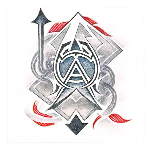 Letters Gxa In Red And White With Southern Cross Star