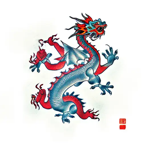 Rising Chinese Dragon For Arm