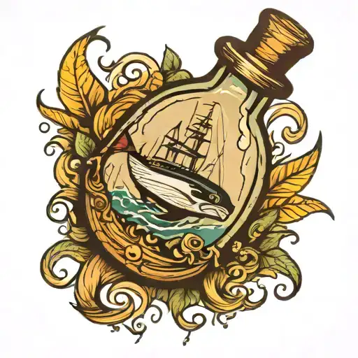 Sport Fishing Boat In Bottle