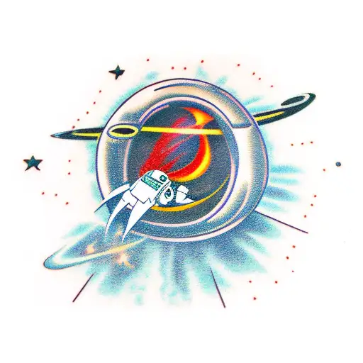 Astronaut Falling Into A Blackhole