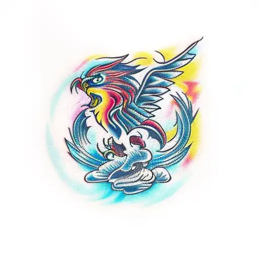 A Stylish And Fierce Phoenix With A Traditional Twist