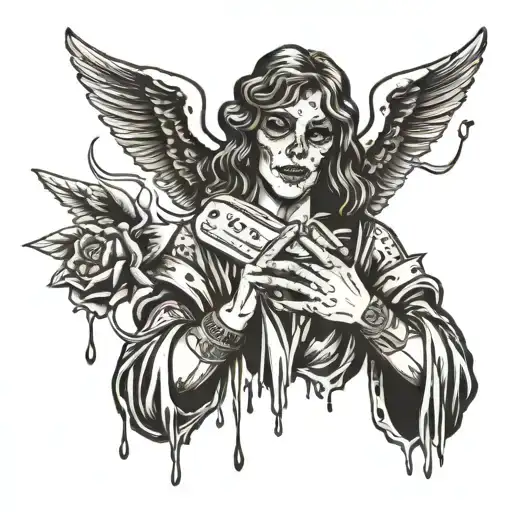 Death Dying Tears Angel Handcuffs