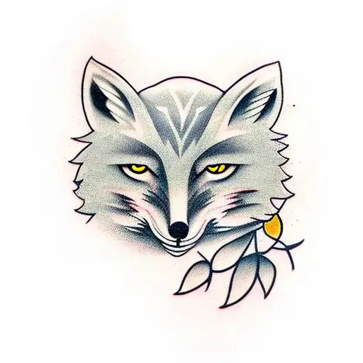 Fox Next To A Tree With An Owl On It