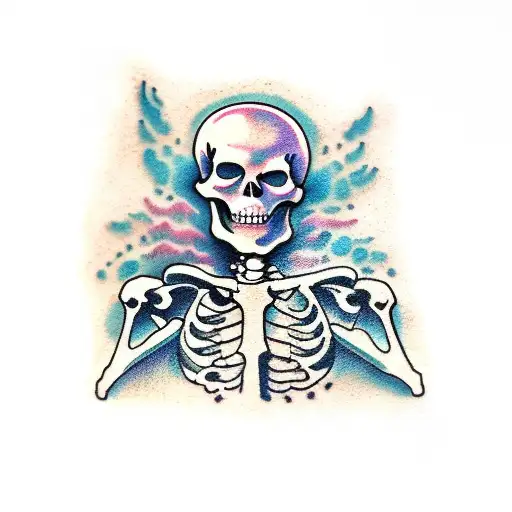 Skeleton With Rain