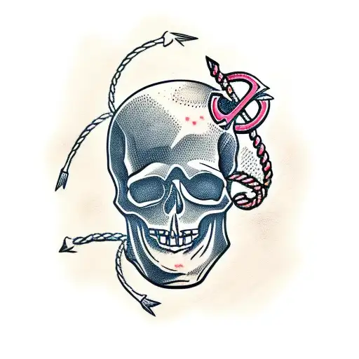 Skull With Anchor