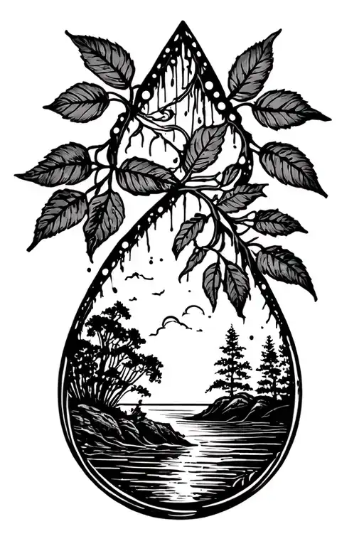 Tear Drop Nature Scene Sunset Sky