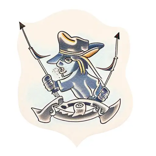 Cowboy With Arrows In His Back