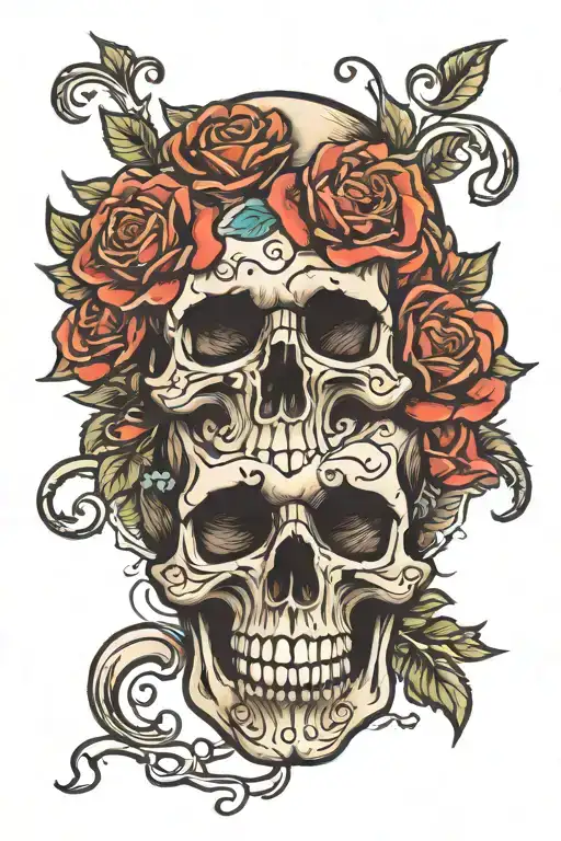 Skull And Roses Money Demons