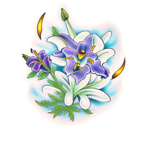 Larkspur And Lily