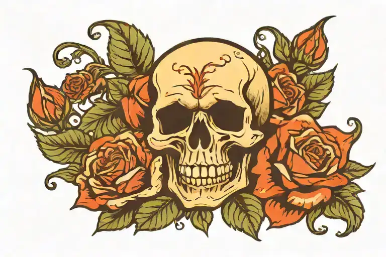 Skull And Roses