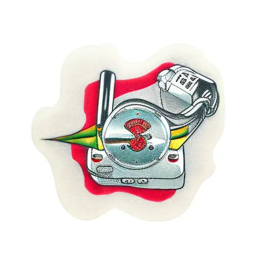 Cb Radio With Banner And Rose