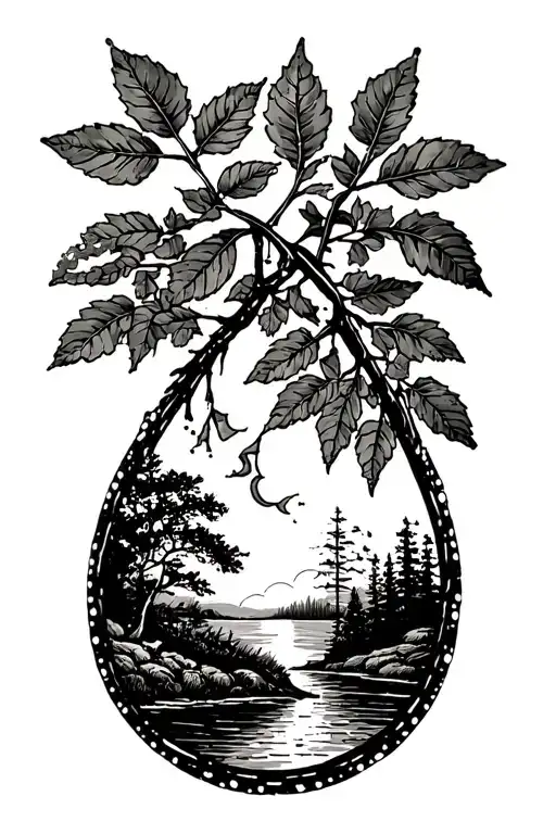 Tear Drop Nature Scene Sunset Sky