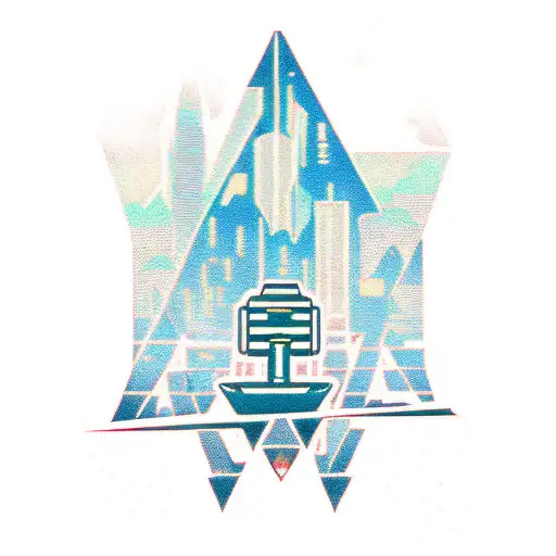 Ateez Inspired Cyberpunk City Skyline