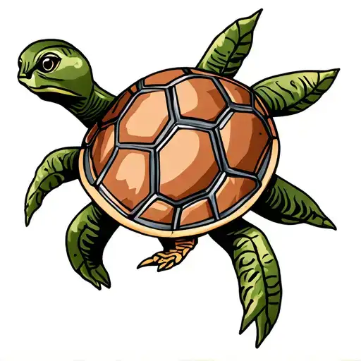 Basic Turtle Made Out Of A Treble Clef Easy