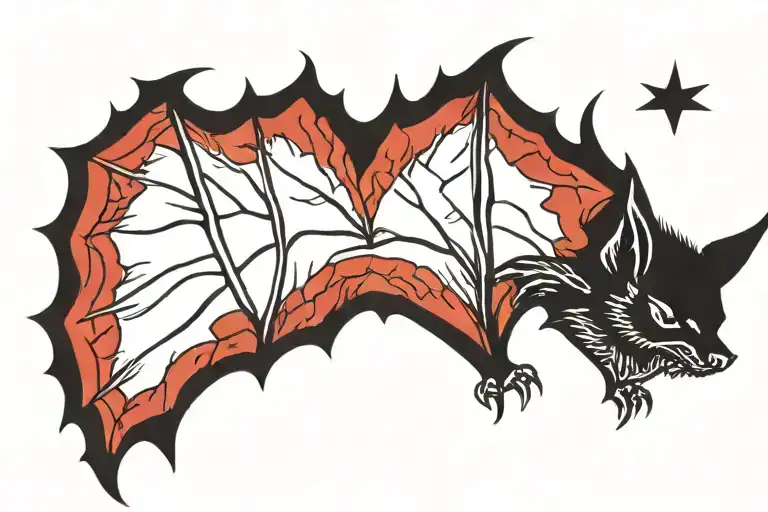 Vampire Bat Flying