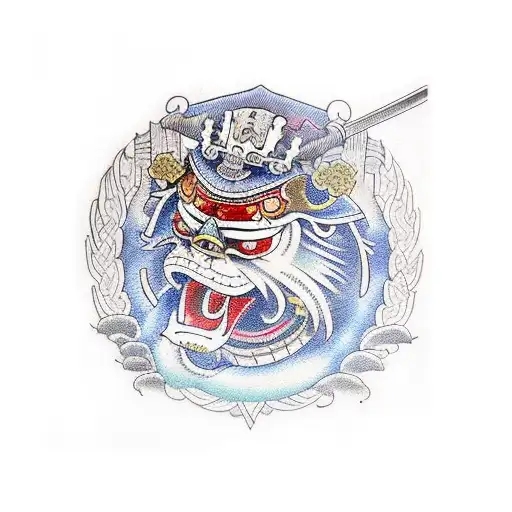 Samurai In American Traditional Style