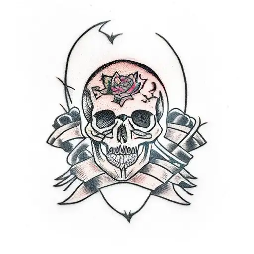 Skull With Barbed Wire