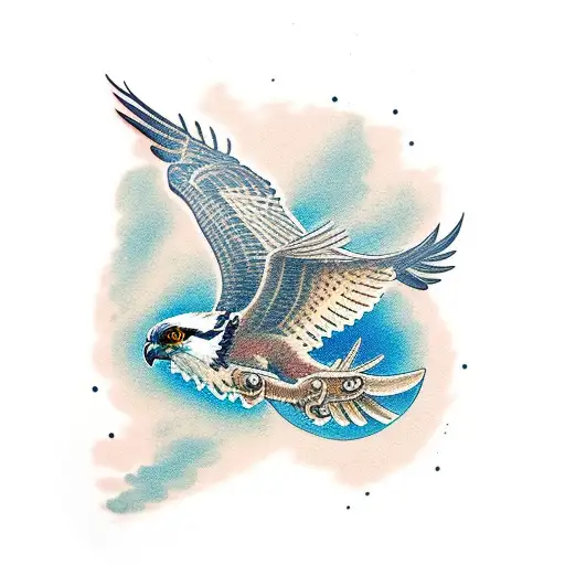 Osprey Catching A Fish