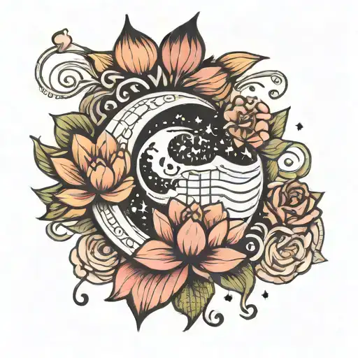 Star Wars Lotus Moon Music Notes Sisu Letters