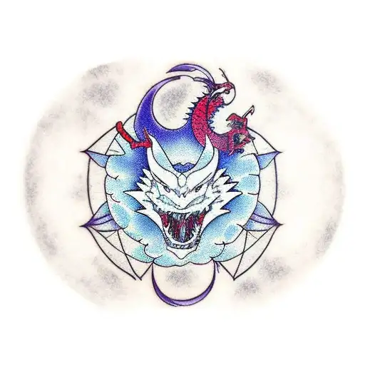 Manga Enteraarbol Cerezo Con Un Dragon