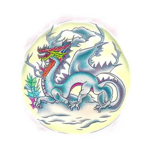 Arbol Cerezo Con Un Dragon