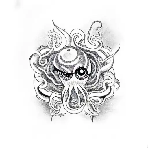 Illuminati As A Eye Octopus Tentacles Tragedy Of Life